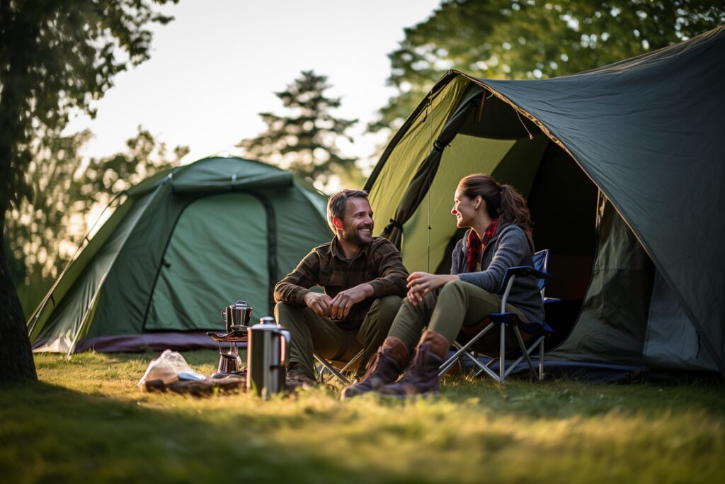 Petroleum Heizung Camping im Herbstwald