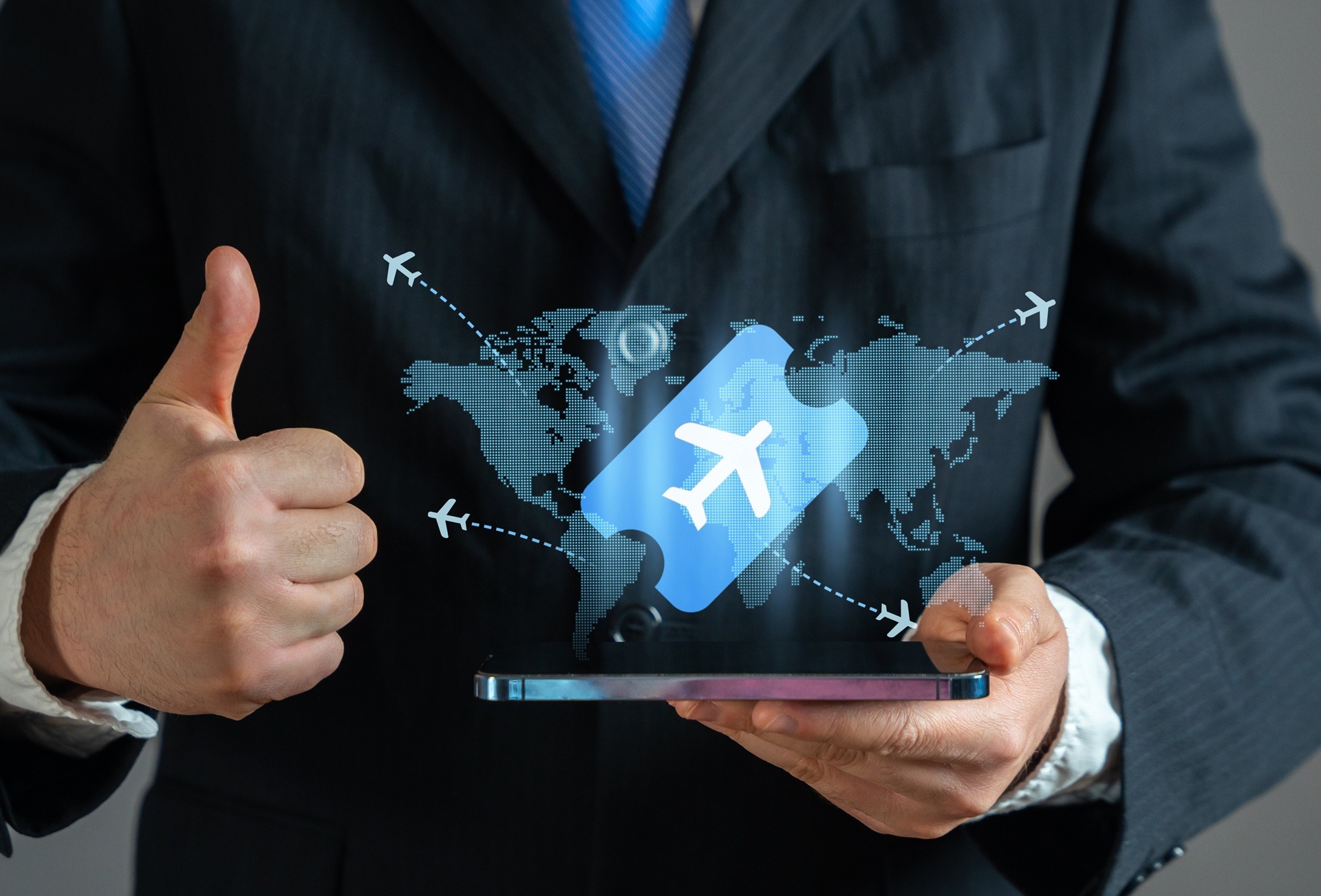 Digitale Flugplanung mit Weltkarte | Emirates Business Class